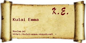 Kulai Emma névjegykártya