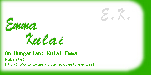 emma kulai business card